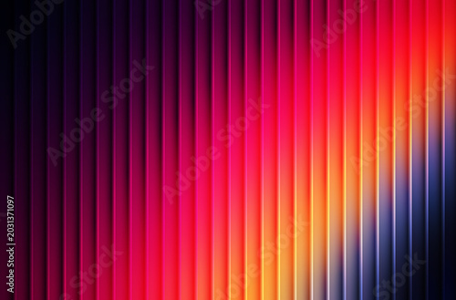 Fotografie Abstract gradient of vibrant colors flowing vertically over ribbed textured surf