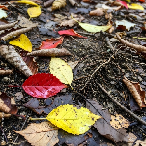 fallen autumn leaves