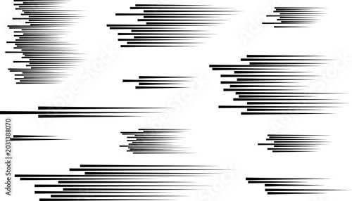 Fotografie Horizontal speed lines for comic books