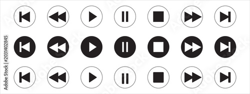 sing play icon set