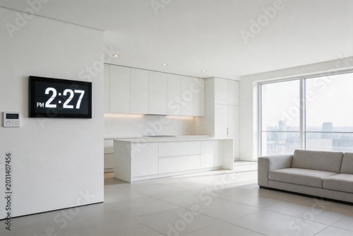 Modern minimalist living room interior