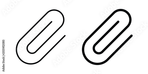 Foto Paperclip icon design concept pack in black color
