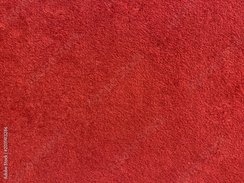 Close up red carpet floor texured background