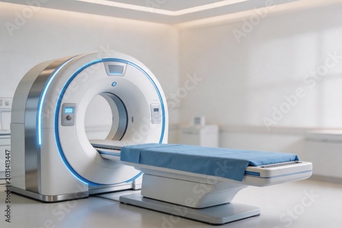 Medical imaging machine in clinical room