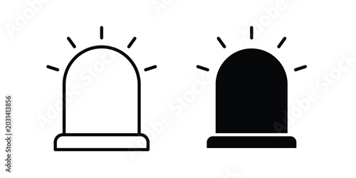 Canvastavla Siren icon design concept pack in black color