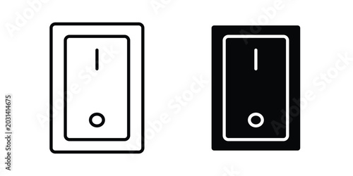 Tableau sur toile Switch icon design concept pack in black color