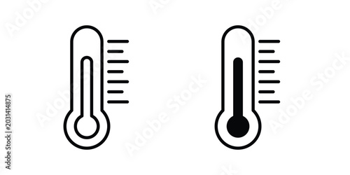 Foto Temperature icon design concept pack in black color