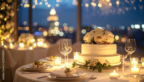 christmas dinner table setting