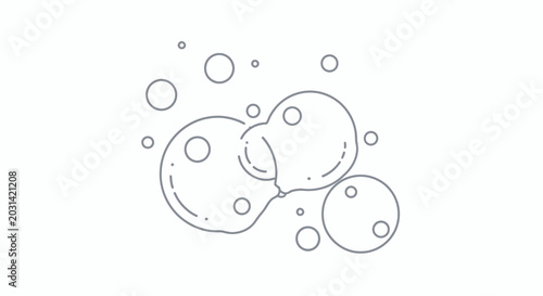 Tableau sur toile Soap Bubbles Floating in Air.