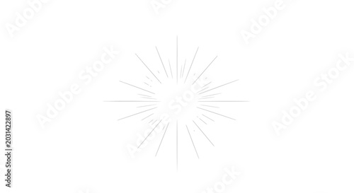 Canvas Print Sunburst Light Rays Emitting Outward.