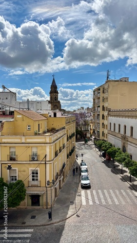 view of the old town of jerez spain
