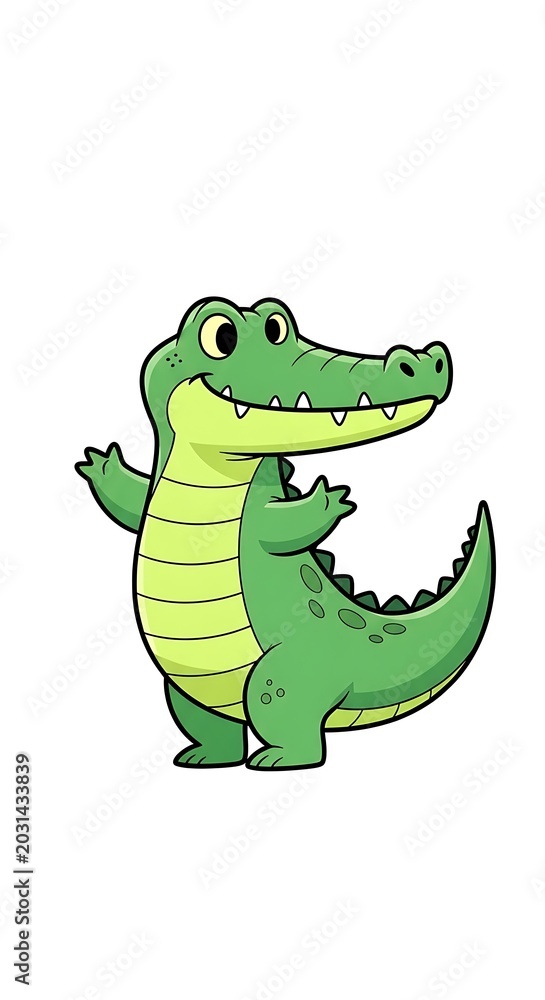 Fototapeta premium Happy Alligator Cartoon.