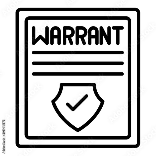 Obraz na płótnie Search Warrant Icon
