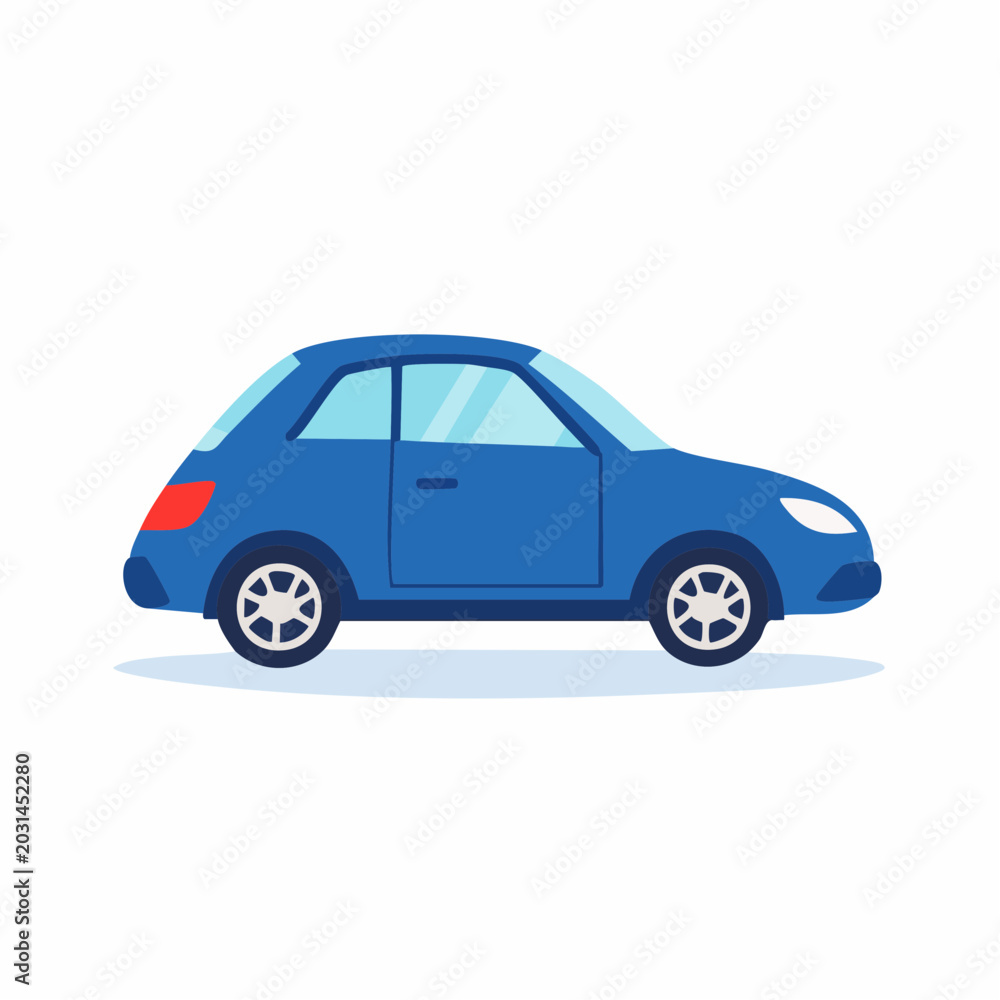 Obraz premium Blue Car Illustration