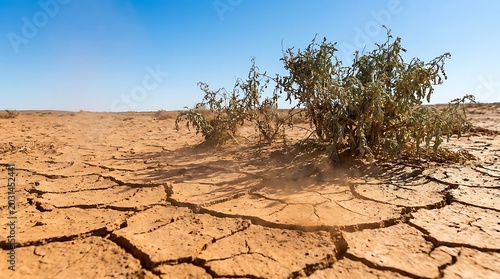 The land dries up and the plants wilt