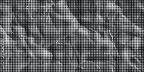 Valokuva A close-up view of crumpled paper texture