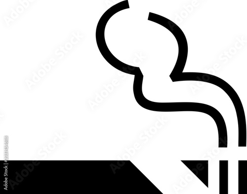 Canvas-taulu Cigarette icon representing smoking habit, tobacco product, nicotine symbol, unh