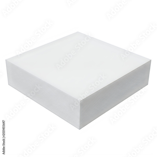 Textured paper napkin stacked in modern design isolated on transparent background