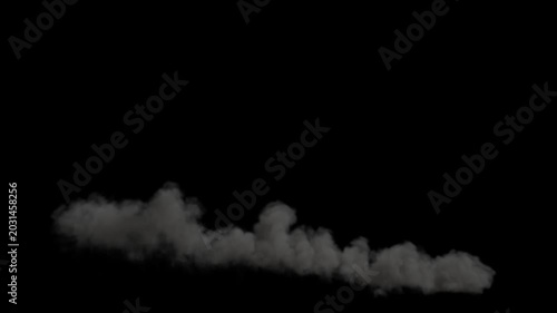 a line of smoke growing and moving up
