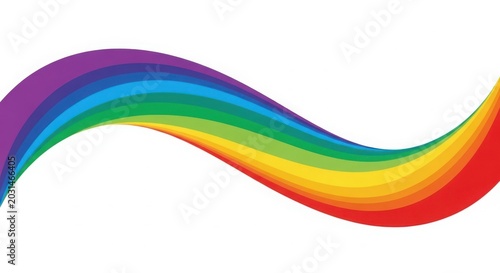 Rainbow wavy line