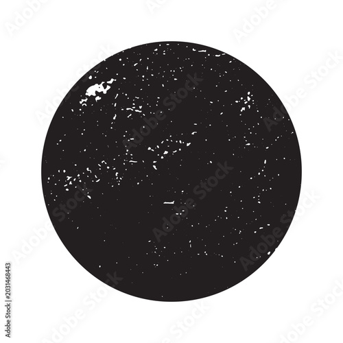 Distressed Circle Grunge Stamp. Vector Design Isolated on White Background