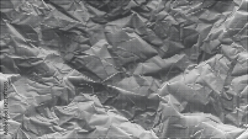 Cuadro en lienzo Gray crumpled paper texture with transparent background