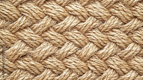 Natural rattan weave rope texture seamless background pattern woven fiber material eco-friendly organic surface design rustic brown jute sisal backdrop