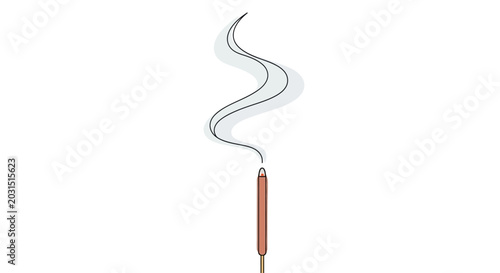 Tableau sur toile Cigarette with smoke rising up.