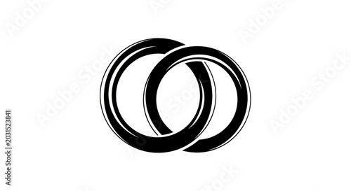Картината върху платно Interlocking Wedding Rings Symbol