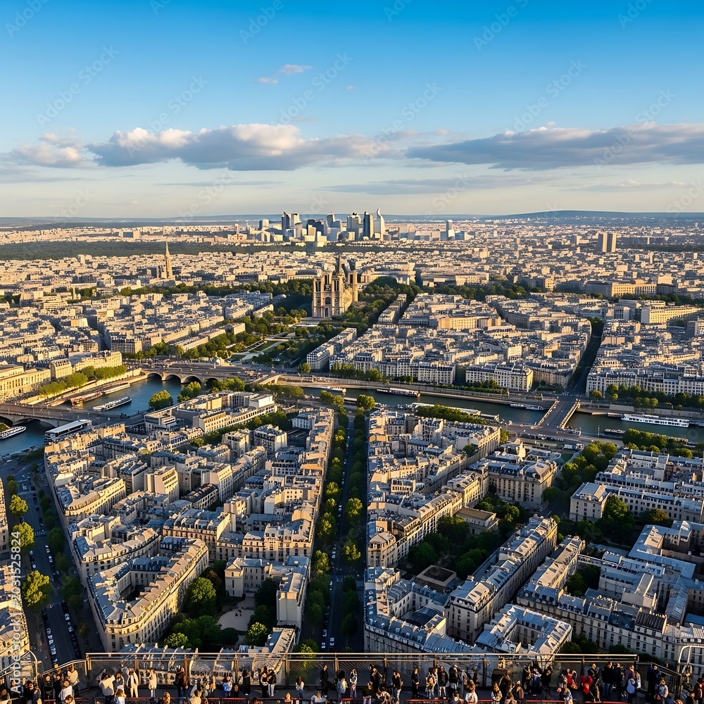 Fototapeta premium Aerial view of Paris city.