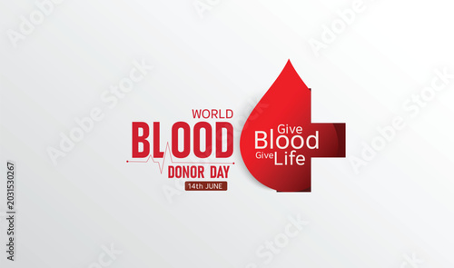 World Blood Donor Day Healthcare Awareness Concept