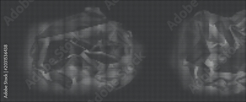 Tablou pe pânză Crinkled transparent sheet covers on two objects on a dark surface
