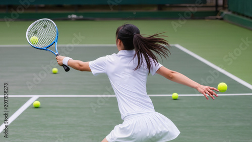 Konstfotografi Tennis Practice Session
Dynamic Backhand Stroke
Perfecting the Swing
Action on t