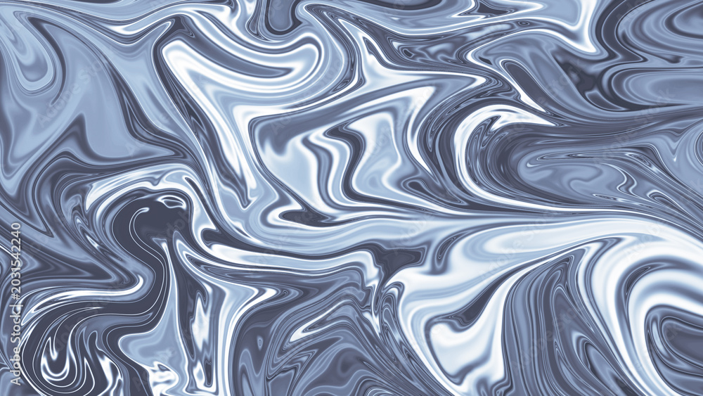 Obraz premium Hypnotic swirling liquid pattern in cool blue and grey tones, creating an elegant and dynamic abstract background texture perfect for modern design projects and digital art
