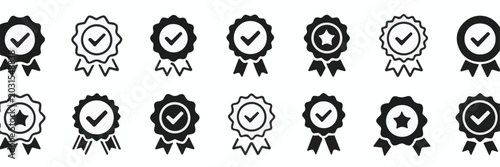 Collection of Award Ribbons and Badges medal achievement