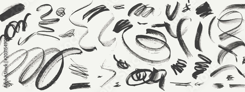 Abstract Brush Strokes and Scribbles Collection Keywords: abstract, brush strokes, scribbles