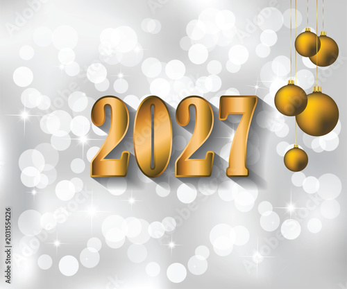 2027 Happy New Year background.