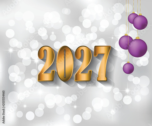 2027 Happy New Year background.