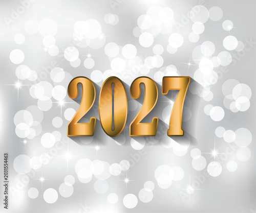 2027 Happy New Year background.