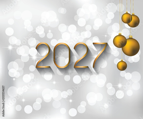 2027 Happy New Year background.