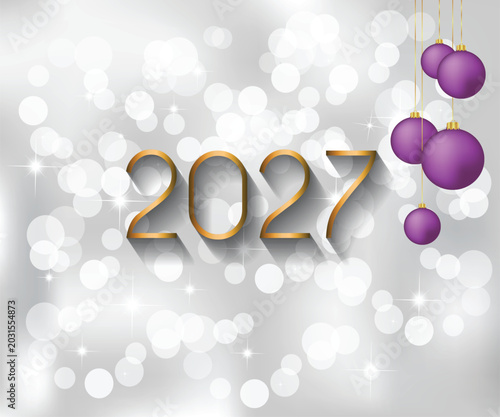 2027 Happy New Year background.