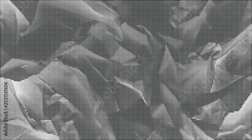 Fotografía Gray and white abstract shapes on a transparent background form a complex design
