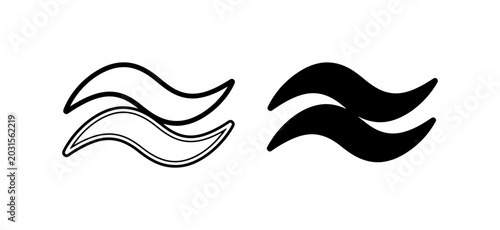 Fotografija Approximation Symbol, Equal Sign, Wavy Lines, Vector Icons, Math Symbols