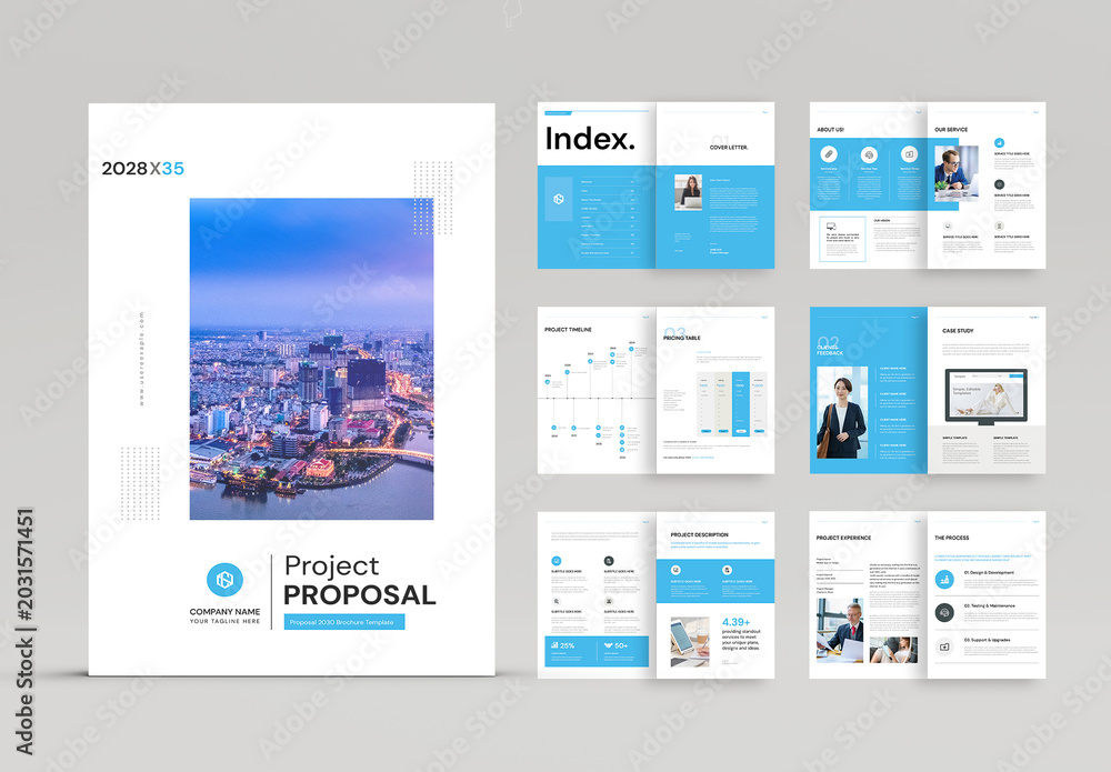 Project Proposal Template Stock Template | Adobe Stock