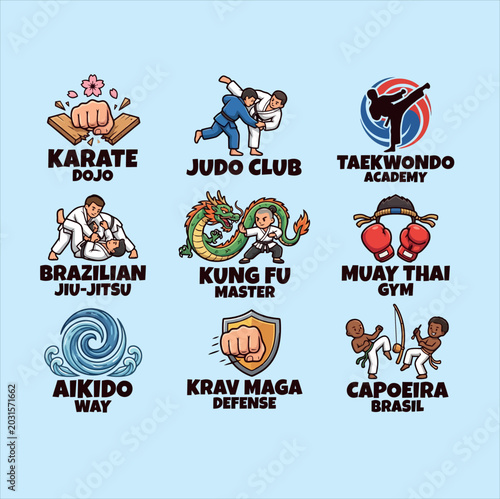 set logo arto marziali 02