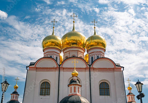 Photos Majestic Assumption Cathedral at Valdai Iversky Monastery showcasing golden onio