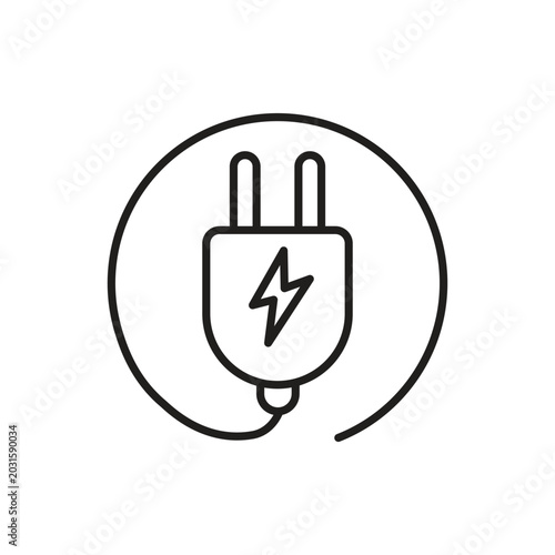 Electric plug icon vector icon on white background. EPS10