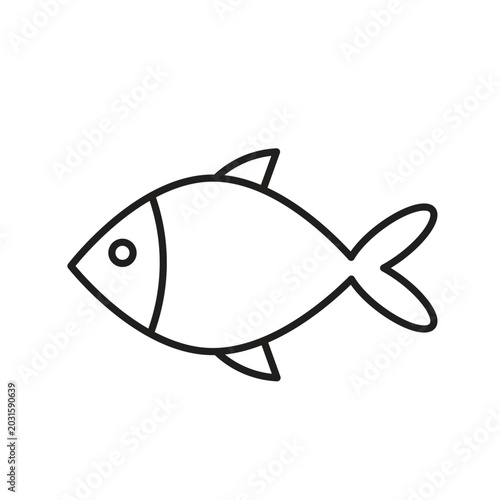 Fish icon vector icon on white background. EPS10