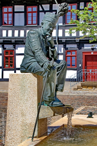 Quadro em tela Bergmannsbrunnen in Harzgerode