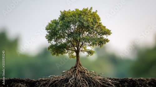 Tree of Growth Represents Business Coaching and Success